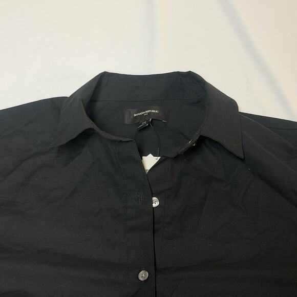 Banana Republic Cotton Shirt Long Sleeve Tie Waist Button Blouse Womens XS NWT - Picture 4 of 15